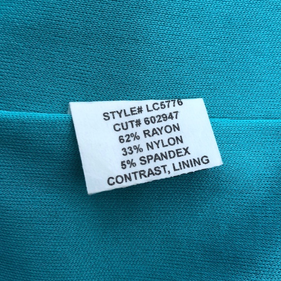 Eva Franco Teal Green Lace Popover Sheath Dress - Picture 7 of 8